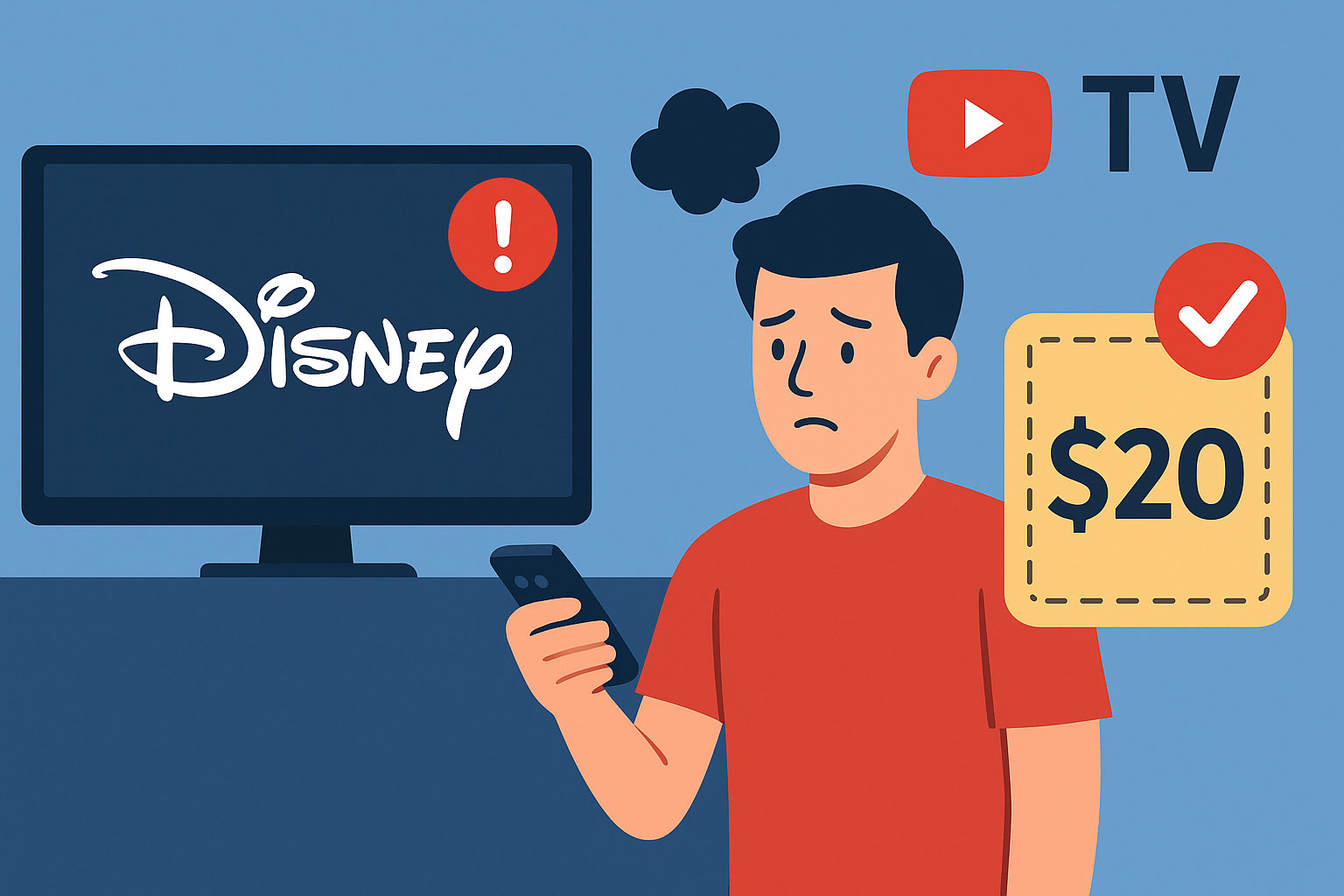 YouTube TV chinh thuc den bu 20 USD cho khach hang sau su co mat song kenh Disney