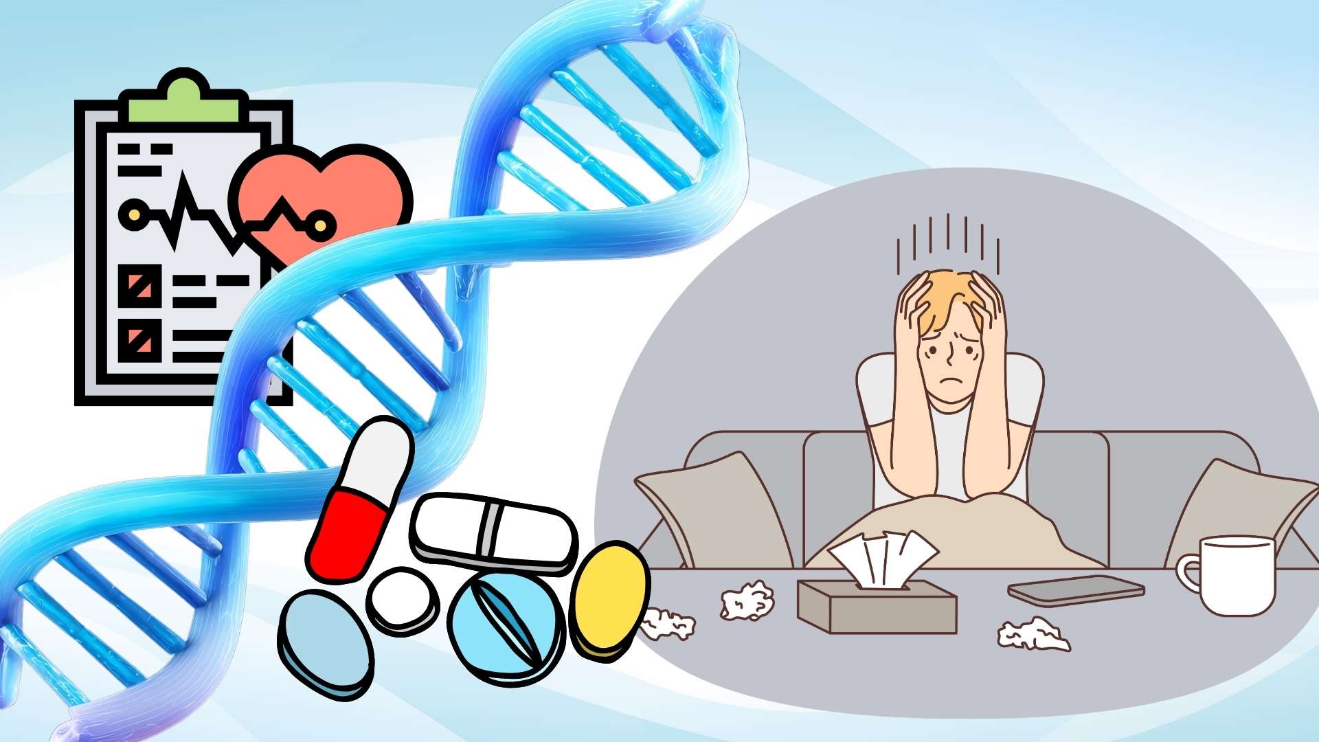 DNA 검사는 환자에게 적합한 항우울제를 찾는 길을 열어줍니다. 그래픽: 민 부