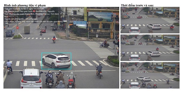 Vehicles were fined in Ninh Binh. Photo: Ninh Binh Police