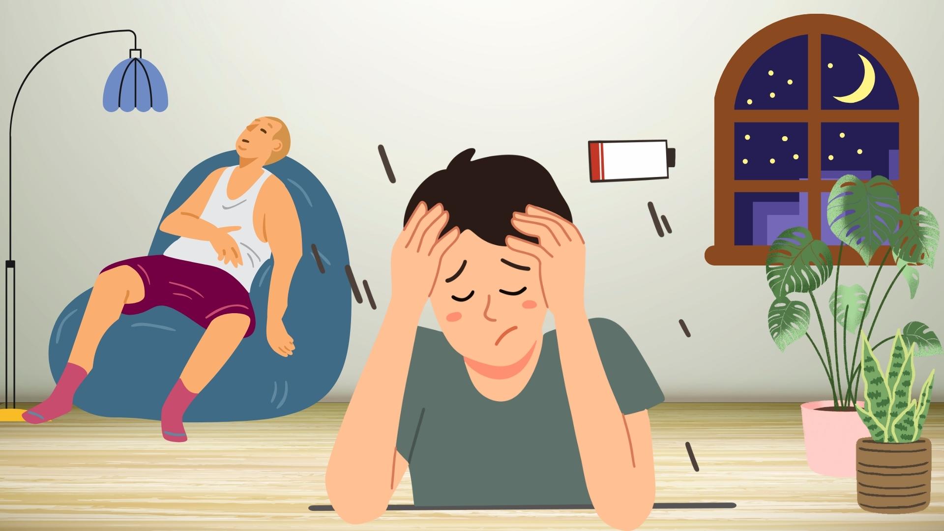 Meo nho giup ban thoat khoi cam giac met moi, luoi bieng sau gio lam. Do hoa: Minh Vu