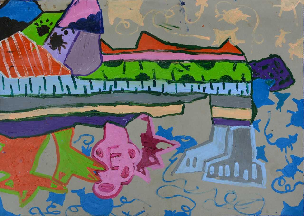 전시회에 전시된 Minh Chau의 작품. 사진: 제공된 인물.