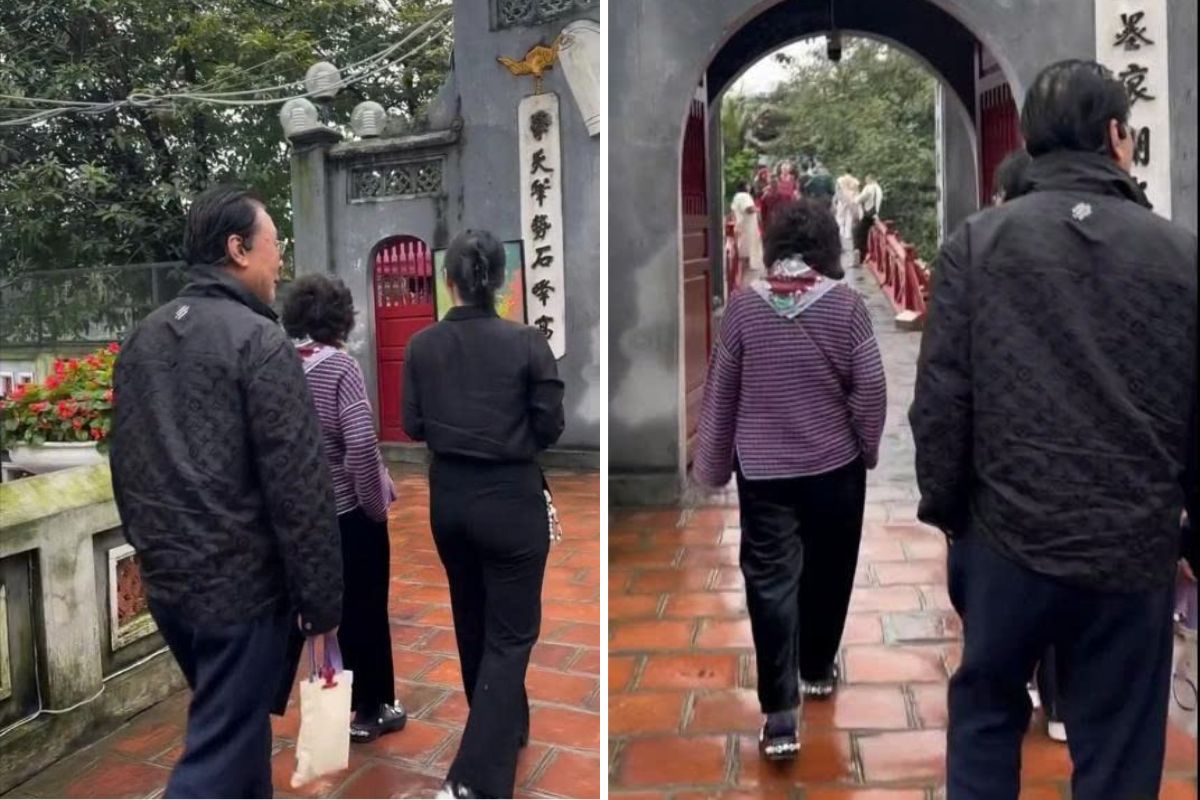 Bo me cua G-Dragon di tham de Ngoc Son o Ha Noi. Anh: cat tu clip