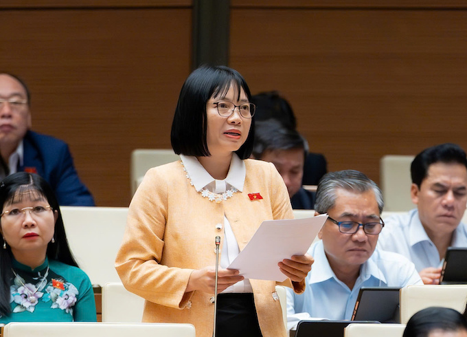 Dai bieu Nguyen Thi Viet Nga. Anh: Media Quoc hoi