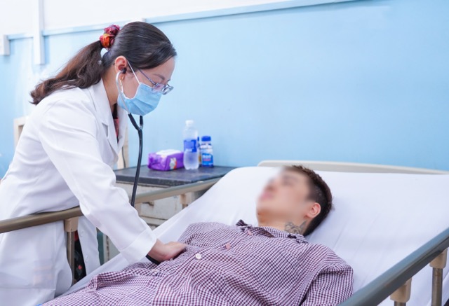 The patient in the bread attack was hospitalized at Gia Dinh People's Hospital and was treated promptly and has now recovered. Photo: BVCC