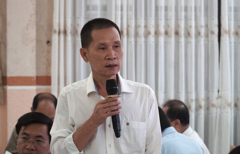 Ong Le Chi Ton, Chu dau tu du an Khu do thi ven song Hoa Binh, Ca Mau nhieu lan phan anh du an gap kho do chua co bang gia dat du ha tang hoan thien. Anh: Nhat Ho