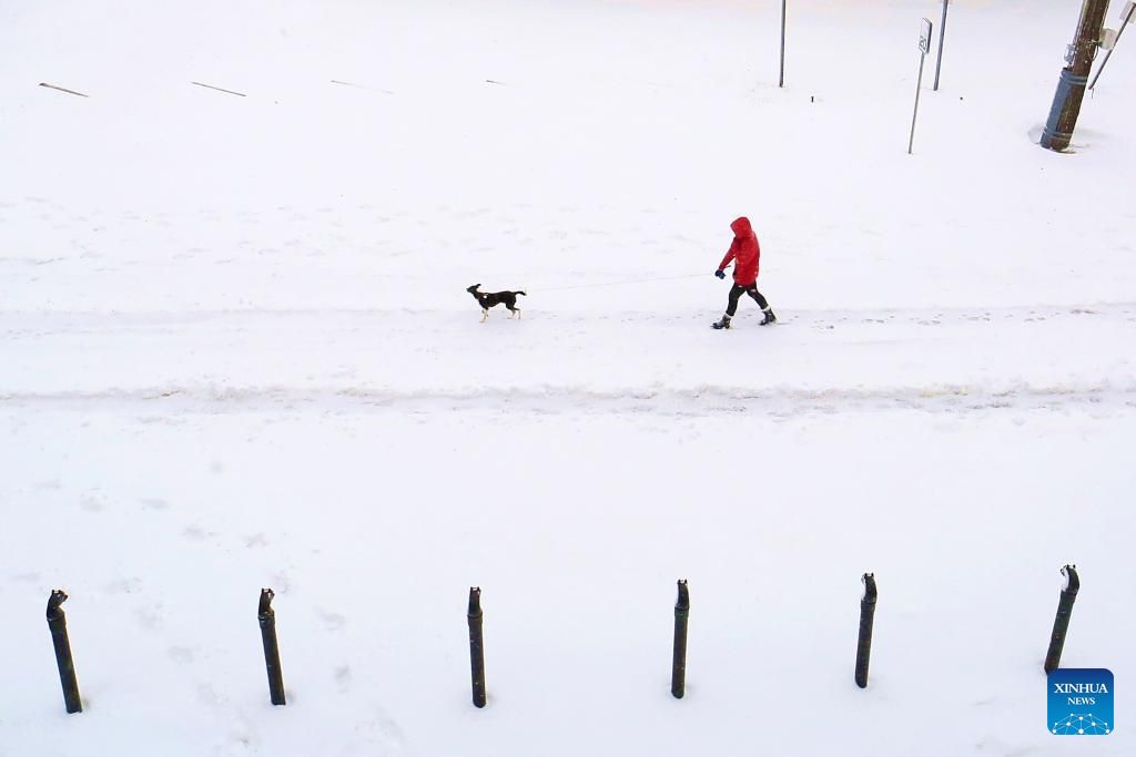 Bao tuyet o New Orleans, Louisiana, My, ngay 21.1.2025. Anh: Xinhua