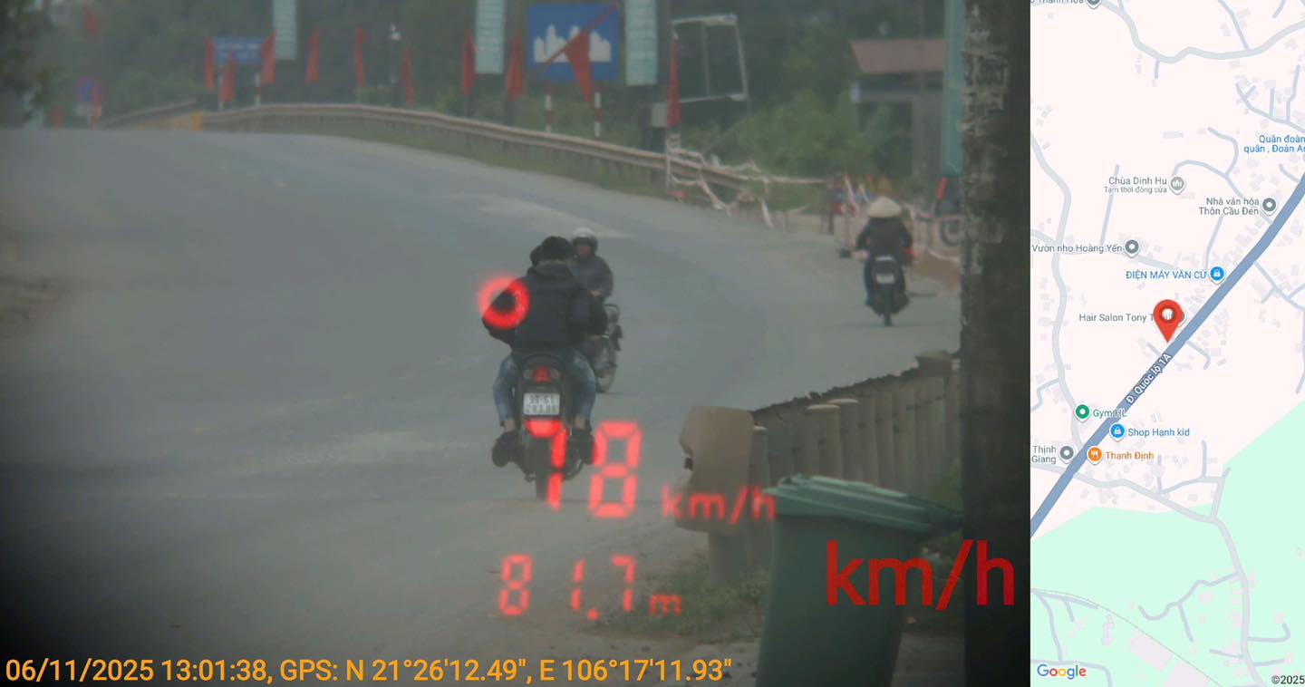 Motorcycle owners were fined in Bac Ninh. Photo: Bac Ninh Police
