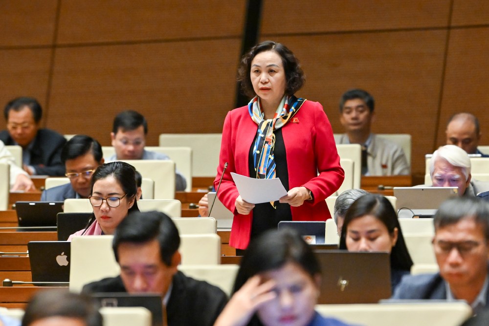 Dai bieu Quoc hoi Cao Thi Xuan. Anh: Pham Dong