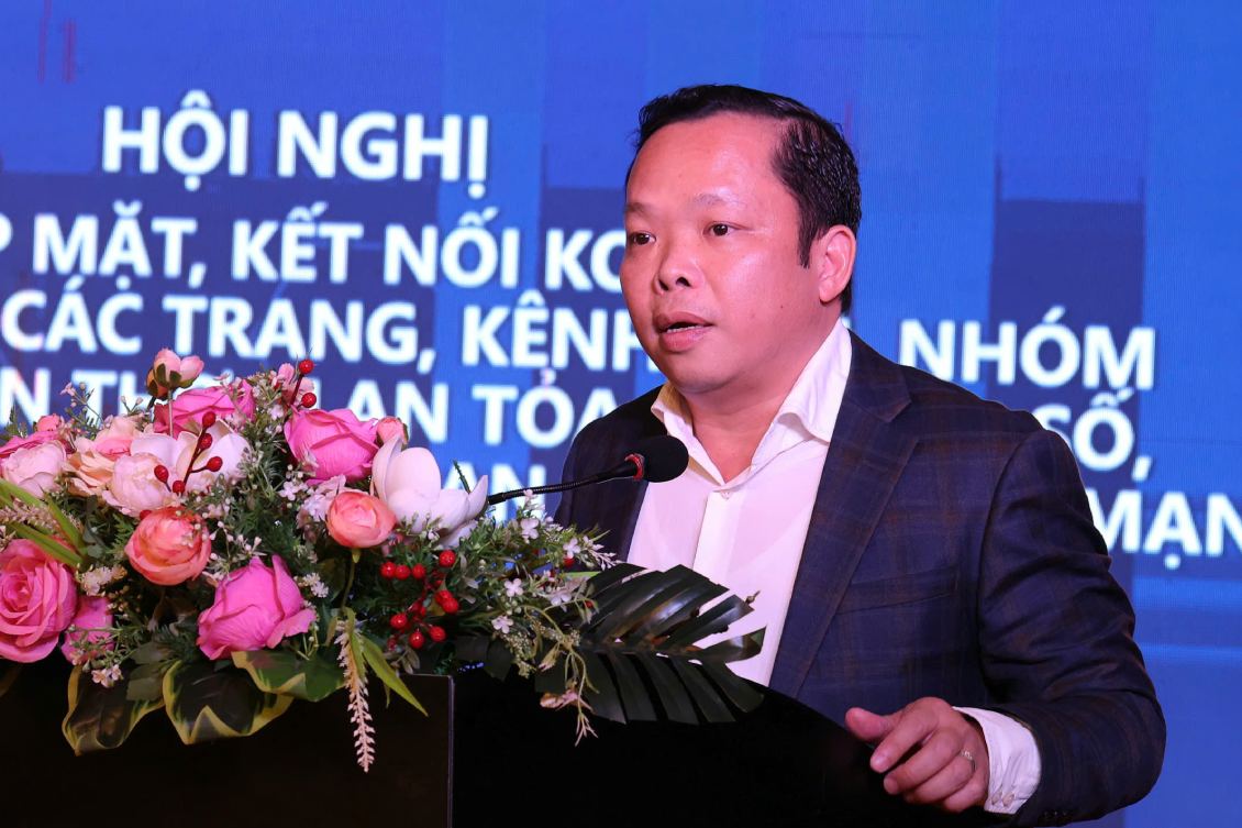 Dai ta Nguyen Van Thang – Pho Giam doc Cong an thanh pho Can Tho phat bieu tai hoi nghi. Anh: Ta Quang