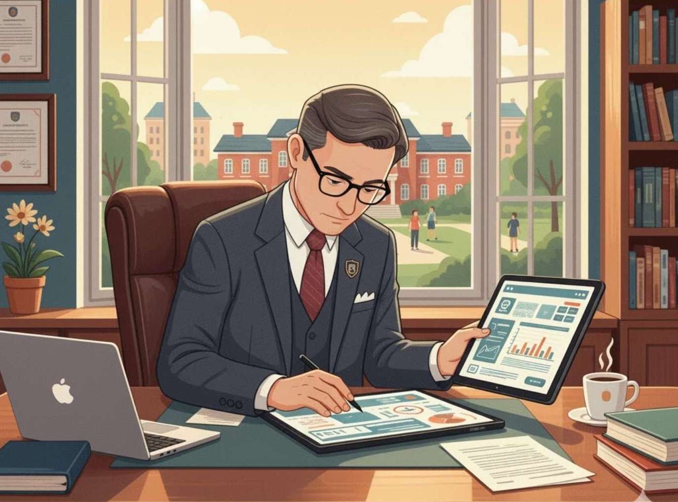 The school council of a private high school is the organization that governs the school, exercises the right to represent the investor and related interested parties, and organizes the implementation of the investor's decision. Graphics: Phuong Anh