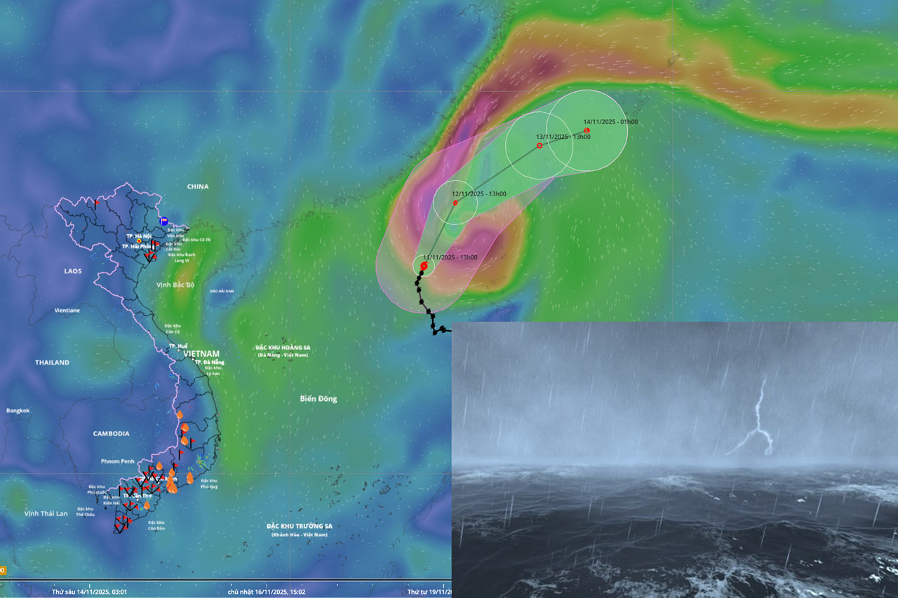 暴風雨14号フォンウォンが東海から離脱する時期を予測