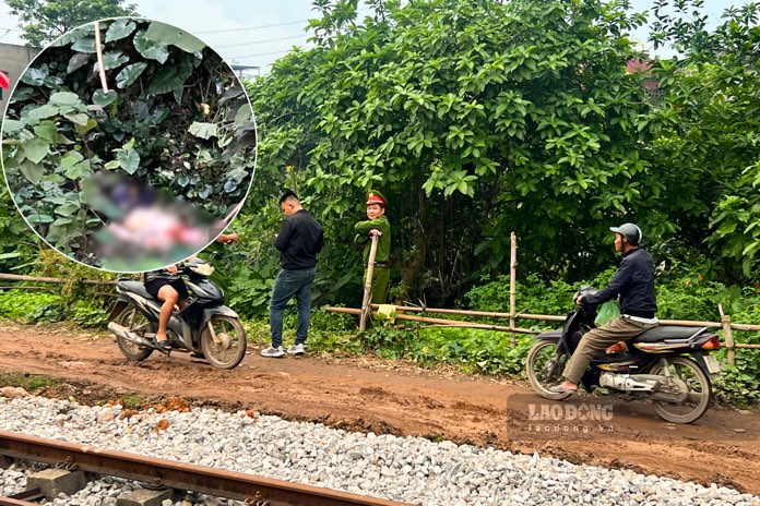 The body of a man was discovered in a ditch in Thai Nguyen. Photo: Dang Vu.