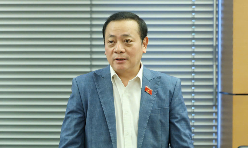 Dai bieu Le Van Kham phat bieu. Anh: Quang Phuc