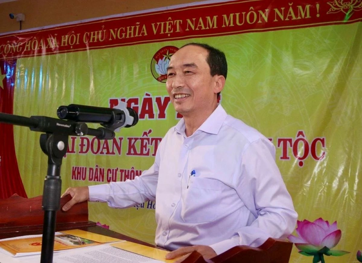 Ong Le Tien Lam - Pho Chu tich Thuong truc HDND tinh phat bieu tai ngay hoi dai doan ket. Anh: Tran Lam