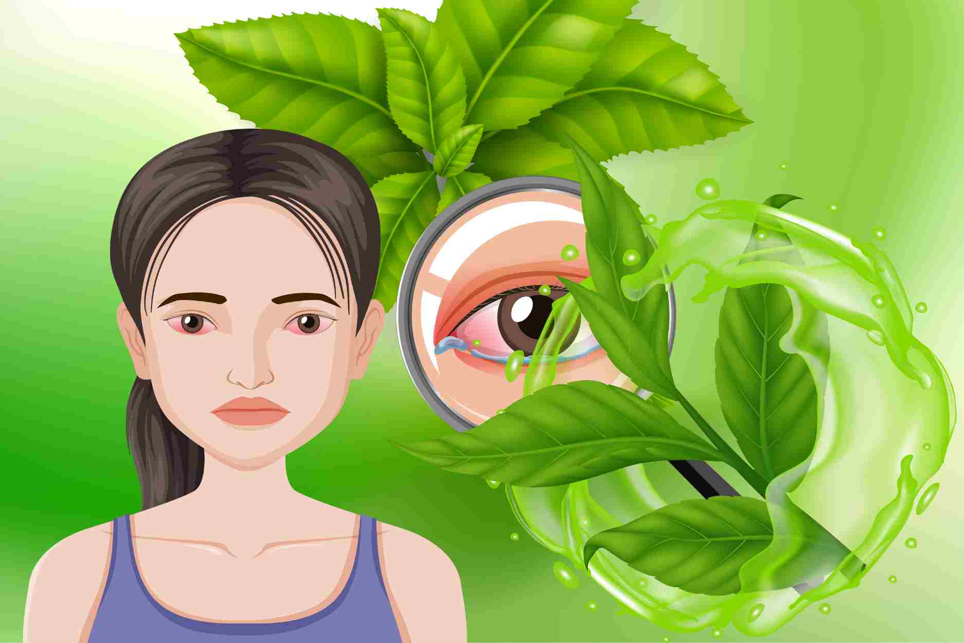 Tips to reduce eye bags with green tea tablets, a simple secret for youthful skin