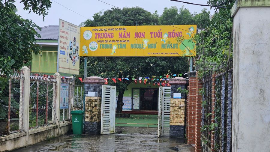 Truong Mam non Tuoi Hong Gio Linh thuoc Cong ty Co phan tu van mien Trung. Anh: Hung Tho