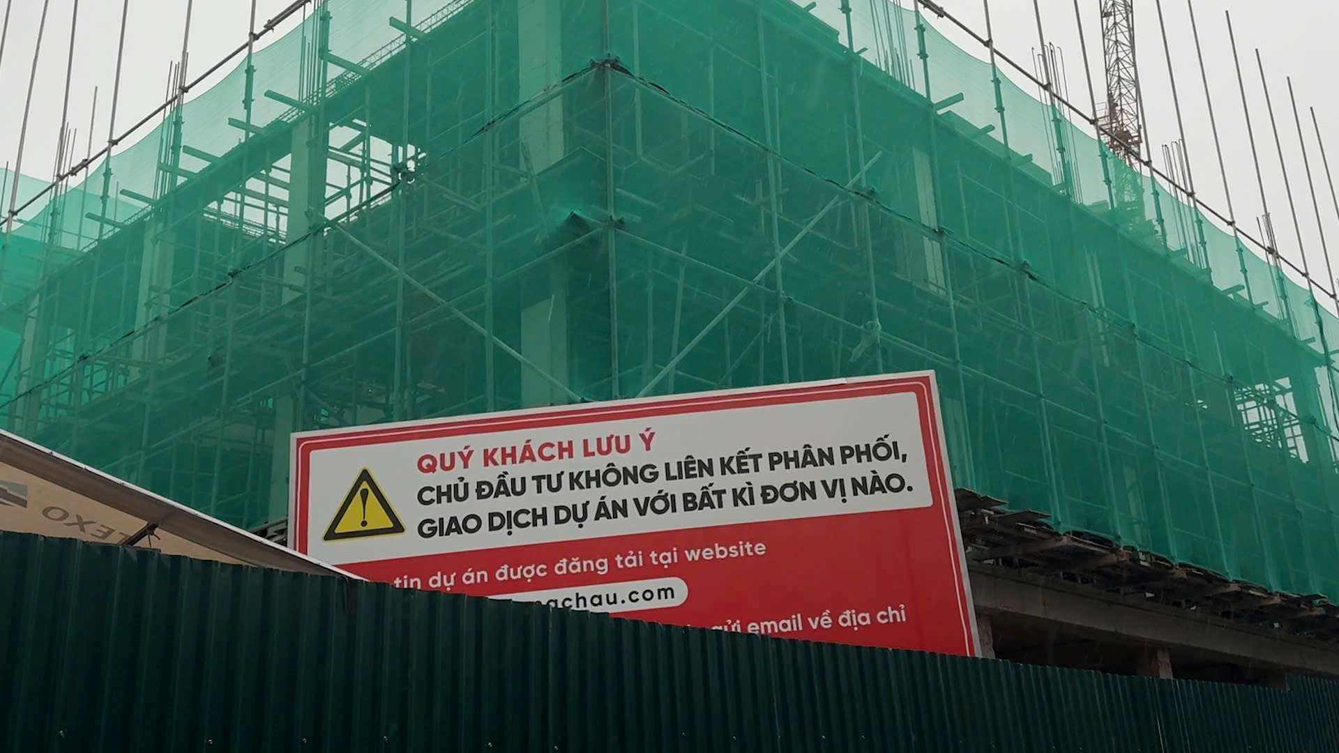 Warning from the investor of Rice City Long Chau project. Photo: PV Group