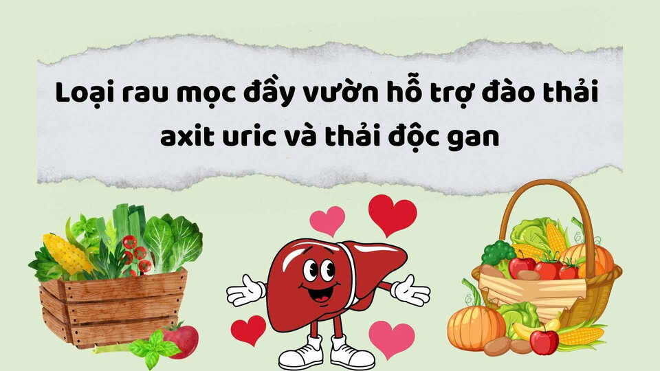 Garden-wide vegetables help eliminate uric acid and detoxify the liver