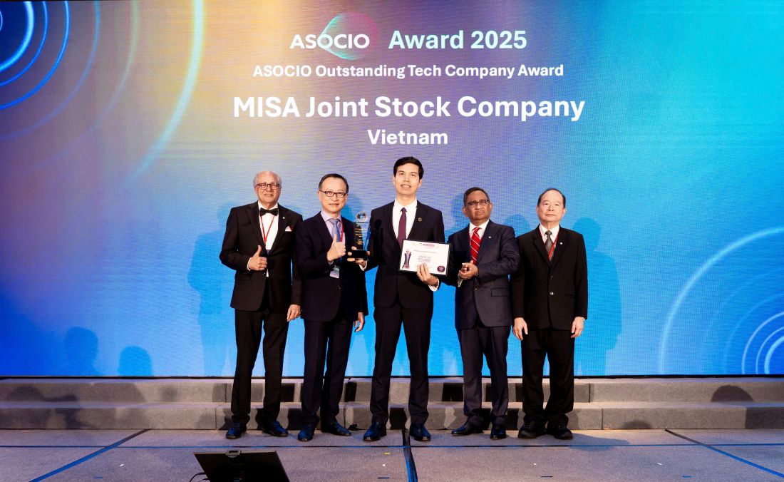 Tap doan MISA duoc vinh danh tai hang muc Doanh nghiep Cong nghe xuat sac tai ASOCIO Award 2025