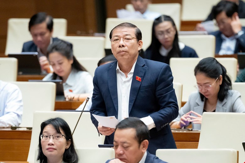 National Assembly delegate Nguyen Thanh Sang suggested that the need to consider overcoming the consequences should be included in the classification of prisoners. Photo: Quochoi.vn