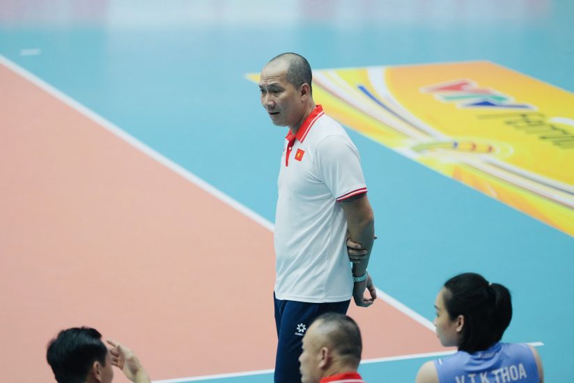 Coach Nguyen Tuan Kiet is very cautious with the 33rd SEA Games and said he will choose the best players to compete in Thailand. Photo: VFV