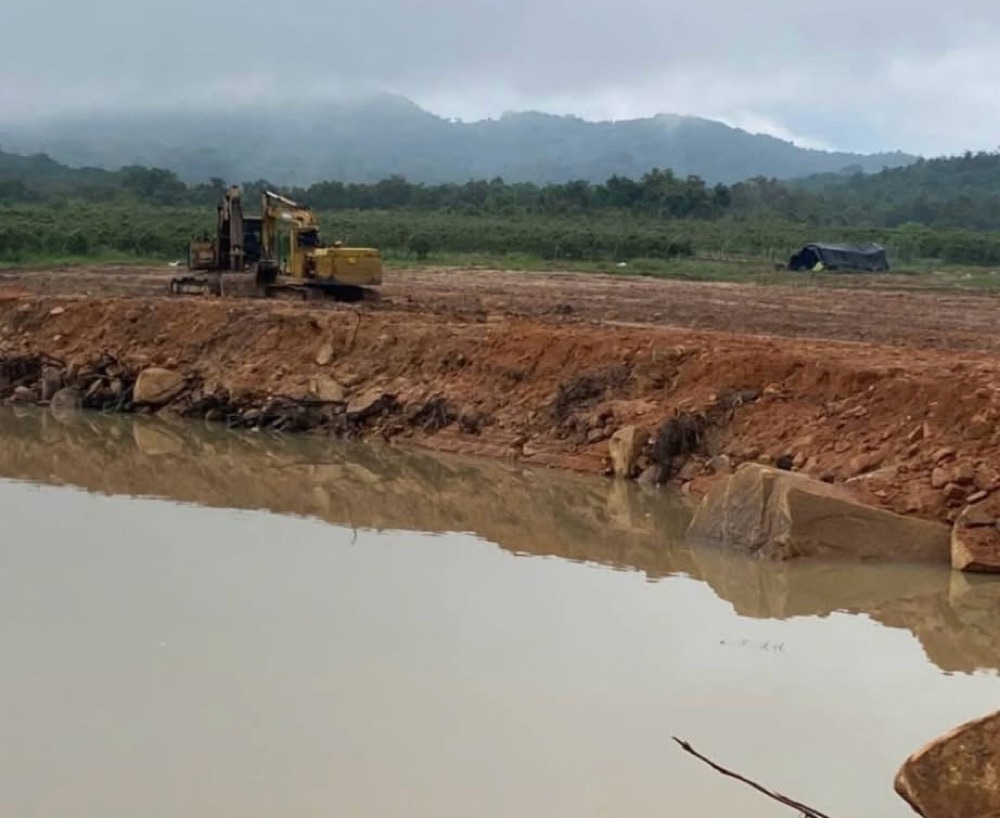 Mot khu vuc tai du an tren nui Tan Lai. Anh: Pham Duy