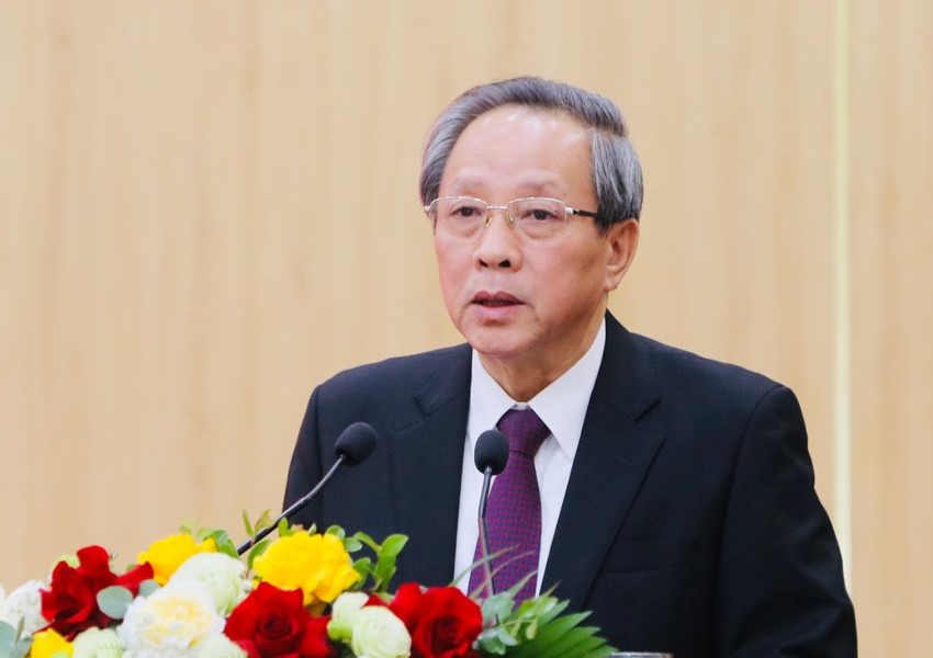 Ong Hoang Dang Quang - Pho Truong Ban Thuong truc Ban To chuc Trung uong phat bieu tai hoi nghi. Anh: Dieu Anh