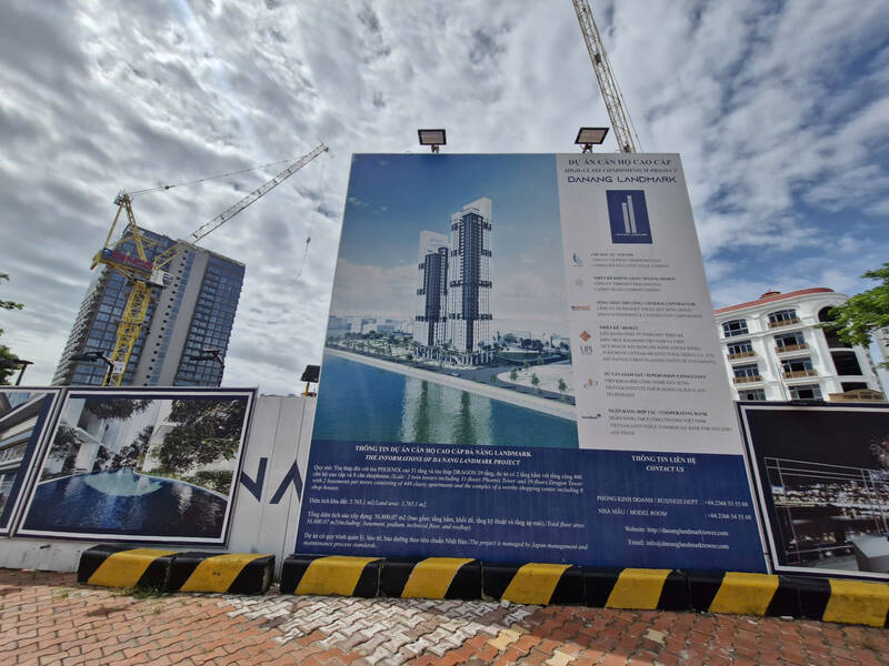 The Danang Landmark luxury apartment project is located on Bach Dang Street (Da Nang). Photo: Thu Giang
