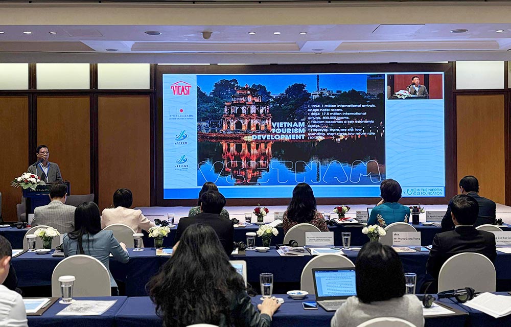 Hoi thao quoc te Viet Nam - Nhat Ban lan thu 3 co chu de “Du lich sang tao - Phat trien diem den ben vung”. Anh: Y Yen
