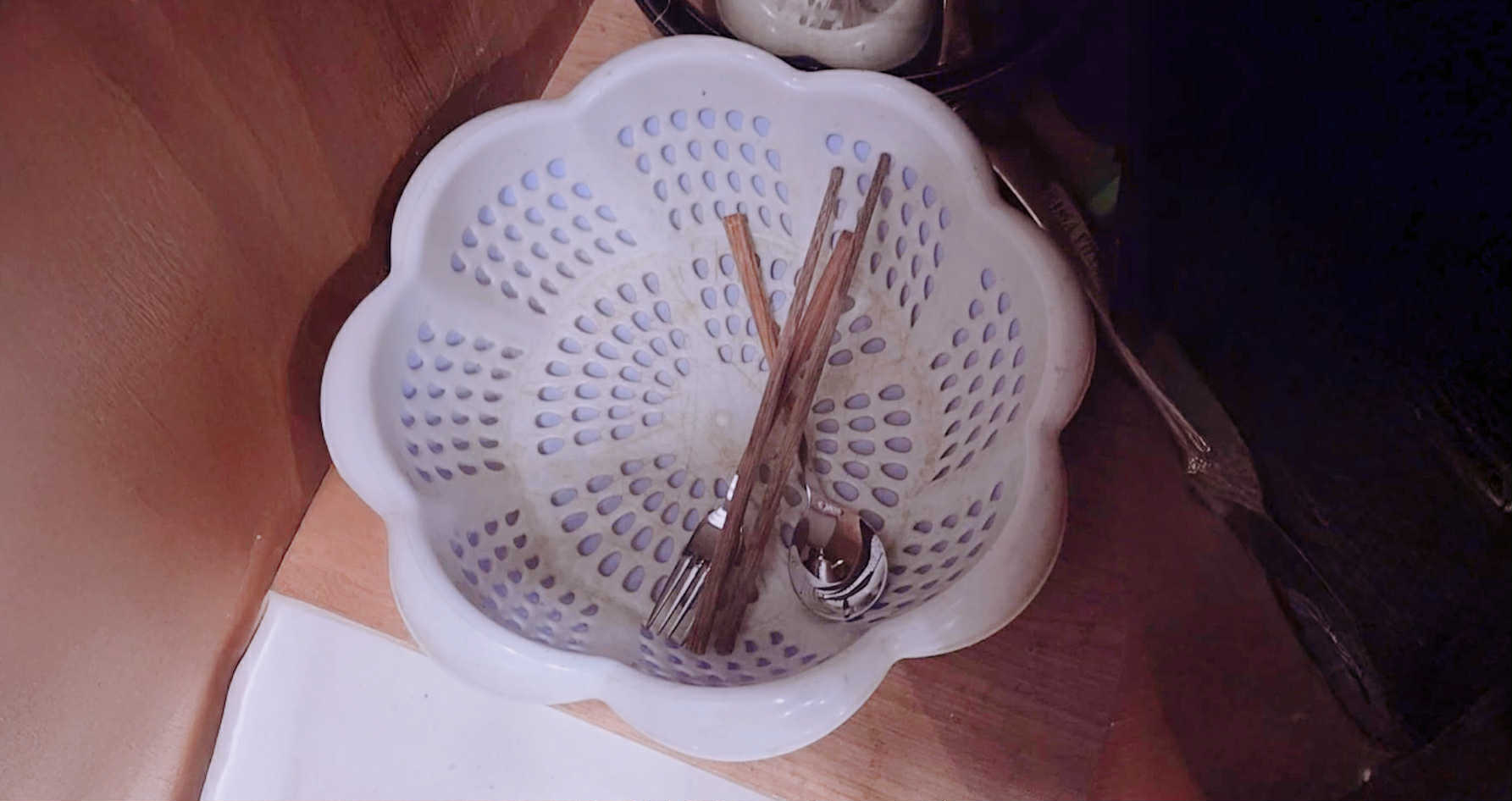 Wood kitchen appliances are susceptible to mold in humid weather. Photo: Tuan Dat