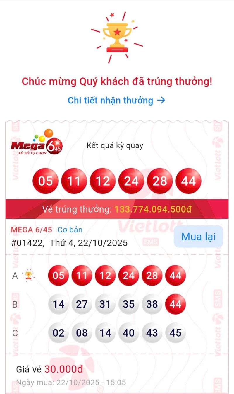 Tam ve may man cua anh N.C.L. Anh: Vietlott