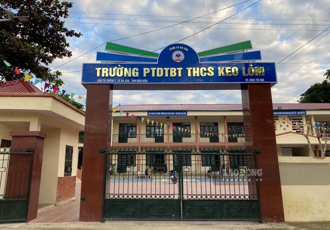 Truong PTDTBT THCS Keo Lom co khoang 400 em o noi tru. Anh: Quang Dat