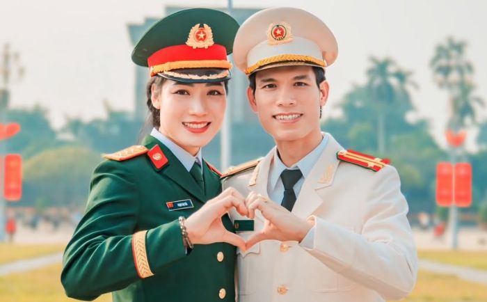 전직 배구 미인 Pham Thi Yen의 남편이 아내에게 애정을 표현하고 있습니다. 사진: 제공된 인물