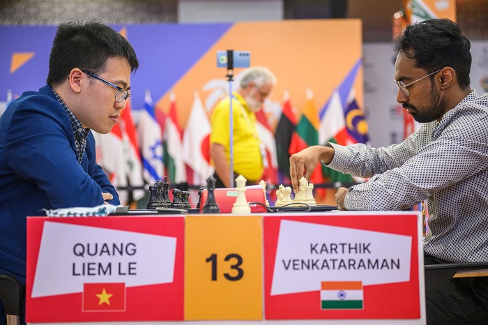 Grandmaster Le Quang Liem has had a victorious result in the 4th round of the 2025 World Cup. Photo: FIDE