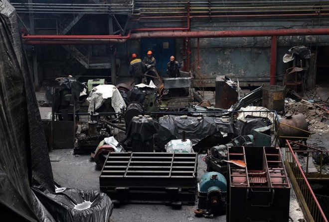 Mot nha may nhiet dien tai Ukraina. Anh: AFP