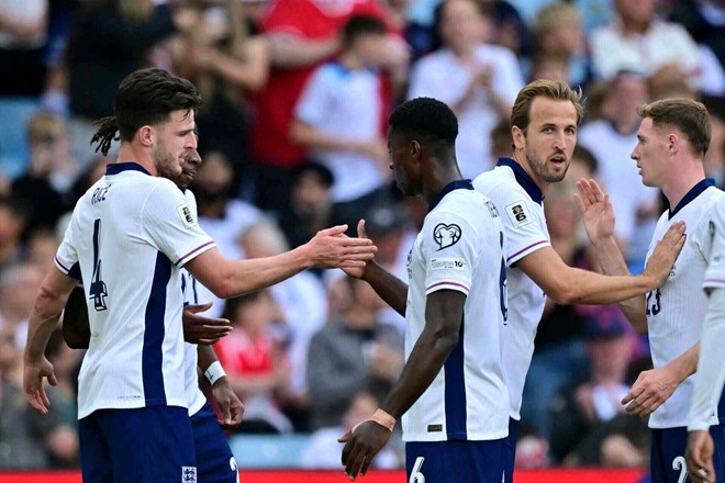 잉글랜드 대표팀은 2026 월드컵 출전권을 일찍 획득했습니다. 사진: AFP