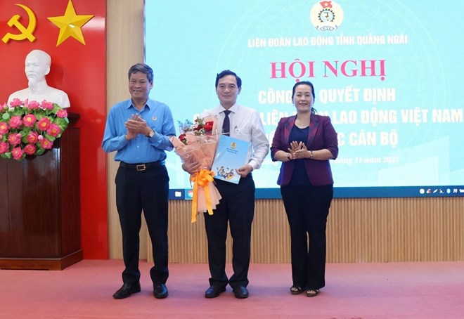 Ông Đinh Quốc Tuấn được chỉ định làm Chủ tịch Liên đoàn Lao động tỉnh Quảng Ngãi