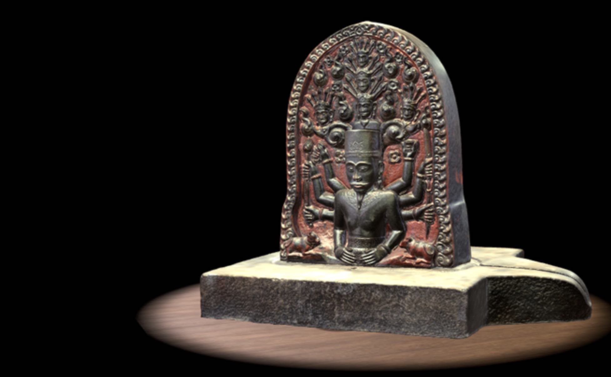 Version 3D del tesoro de esculturas del rey Po Rome en Khanh Hoa. Foto: Centro de Conservacion del Patrimonio Cultural