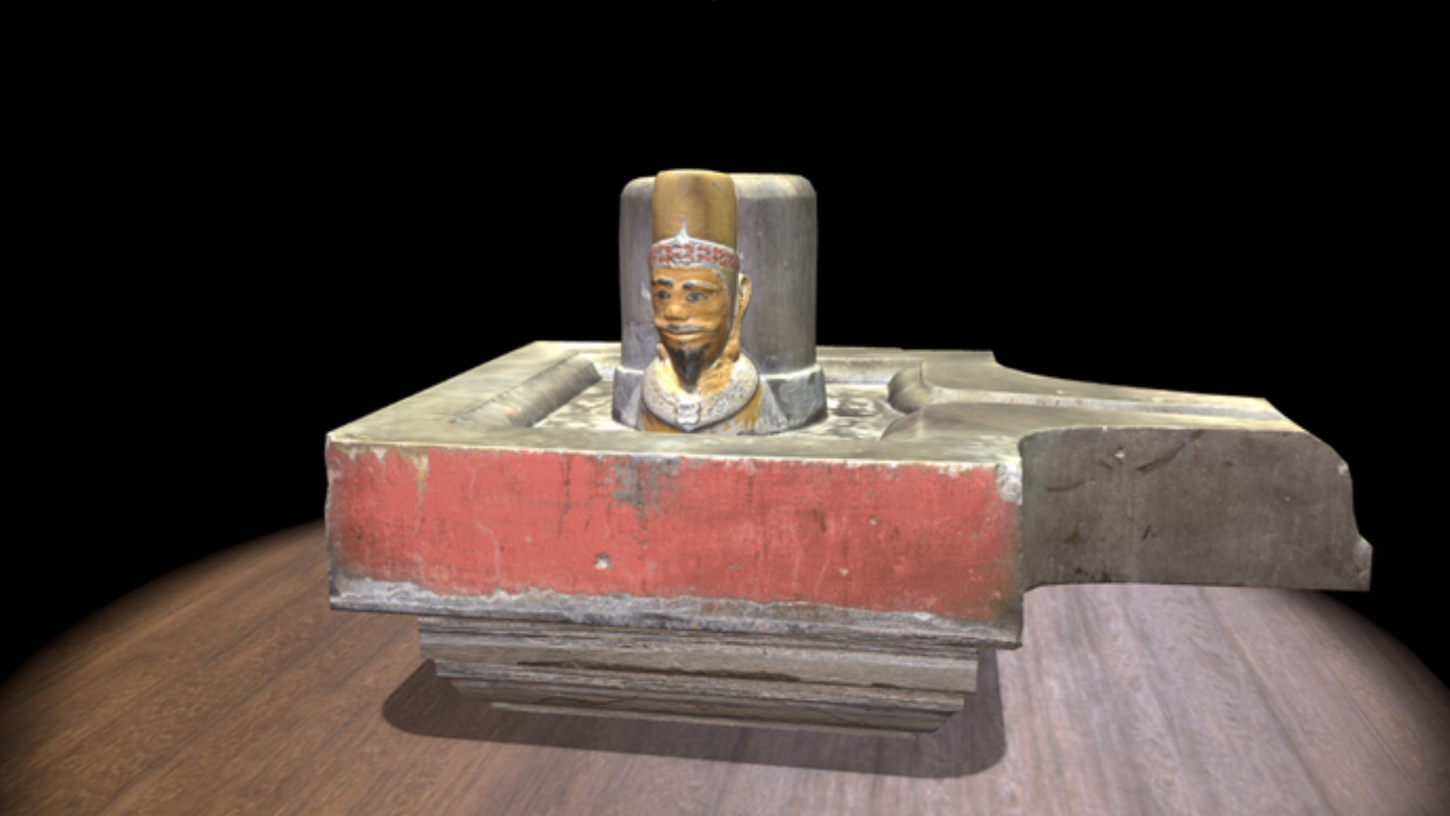 Phien ban 3D cua bao vat tuong vua Po Klong Garai. Anh: Trung tam Bao ton di san van hoa tinh Khanh Hoa