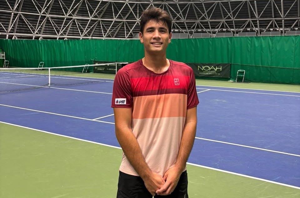 Maximus Parapol Jones, Thailand's No. 1 male tennis player, currently ranked 364th in the world, will participate in the 33rd SEA Games. Photo: LTAT