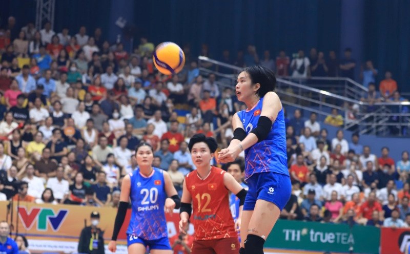 Cac doi tuyen bong chuyen quoc gia Viet Nam co co hoi nhan thuong nong tai SEA Games 33. Anh: VFV