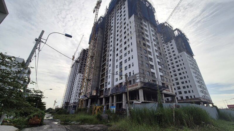 Dự án Dream Home Riverside đã ngừng thi công một thời gian dài. Ảnh: Chân Phúc