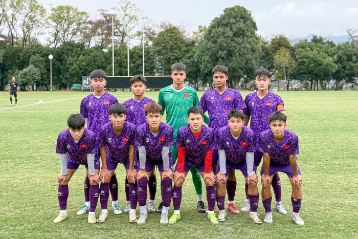 U17ベトナムはU18愛媛（日本）に1-2で惜敗した。写真：VFF