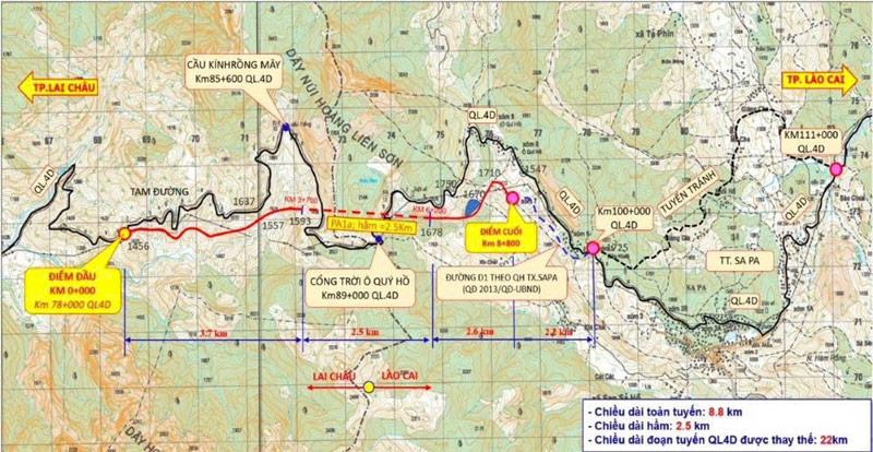 Du an xay dung ham qua deo Hoang Lien duoc ky vong giup tiet kiem thoi gian di chuyen, han che tai nan giao thong. Anh: Dinh Dai 