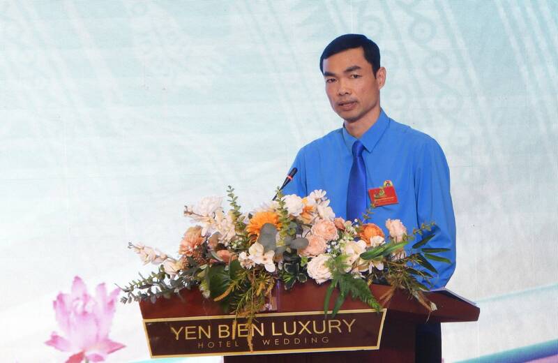 Pho Chu tich LDLD tinh Tuyen Quang Nguyen Huu Truc phat bieu tai dai hoi. Anh: Viet Bac