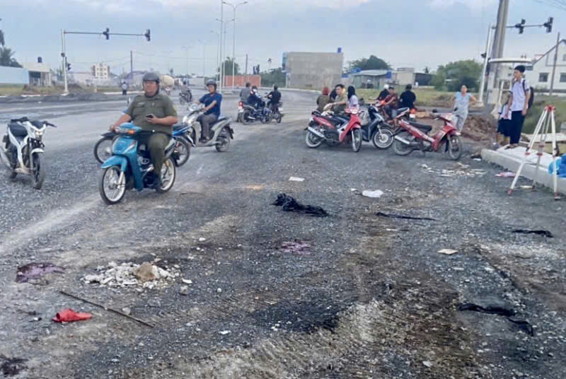 Hiện trường nơi xảy ra vụ chém người dẫn đến tử vong xuất phát từ mâu thuẫn 2 triệu đồng. Ảnh: Công an cung cấp