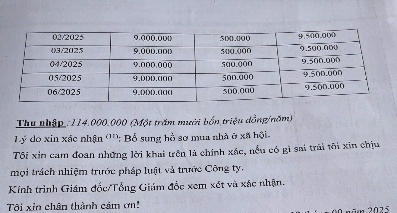 Co truong hop nguoi lao dong gap kho khan khi xin giay xac nhan thu nhap o cong ty. Anh: Dinh Trong