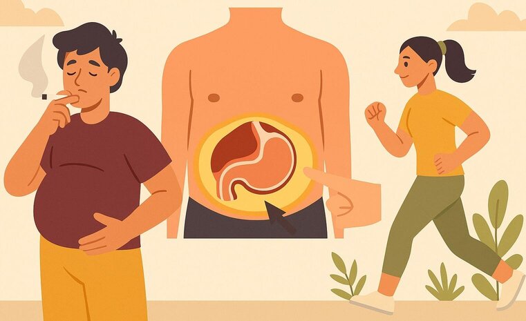 Smoking is not only harmful to the lungs and cardiovascular system, but also increases belly fat - especially visceral fat. Graphics: Huong Giang