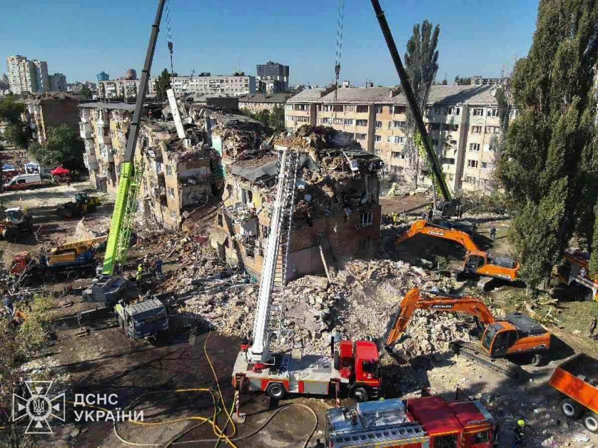 Ukraine's capital Kiev was severely damaged after a Russian airstrike on August 28, 2025. Photo: AFP/Ukrainian Rescue Agency