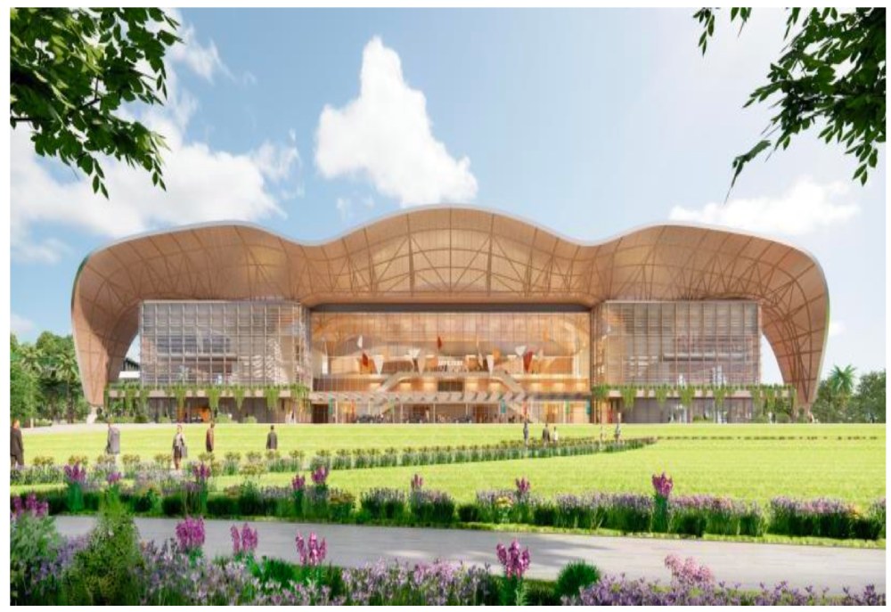 푸에서 열리는 APEC 2027 회의를 위한 컨벤션 및 전시 센터 건설 현장 삽화. 출처: 건설부